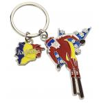 Customized Shape Cute Metal Keychain Plated Logo For Plastic Products for sale