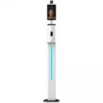 IR Digital Infrared Temperature Scanner Kiosk With Facial Recognition Hand Dispenser for sale