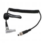 2 Pin Lemo Right Angle To Locking DC Coiled Power Cable High Durability For Teradek for sale