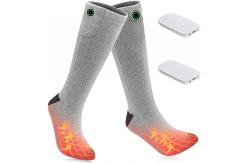 China Graphene Winter Insulated Men Women Thermal Heated Ski Socks Long With Heating Electric Heated Socks supplier