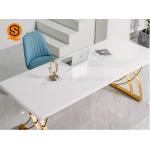 PMMA Acrylic Metal Legs Desk GMC UL Artificial Stone Table 1500mm Length for sale