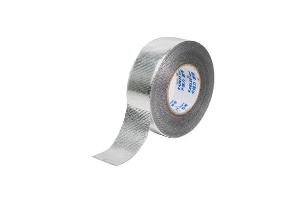 25M Aluminium Tape Waterproof , Fiberglass Foil Tape High Temp Resistant