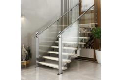 China Stylish PVD Stainless Steel Handrails with 1200mm Height for Glass Staircases supplier