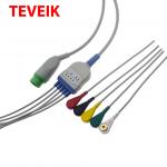 AHA Round 12 Pin Snap Button 5 Lead Kontron ECG Cable for sale