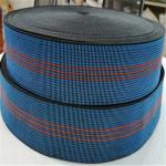 High Tenacity Custom Lawn Elastic Chair Webbing Blue With 3 Red Straps for sale