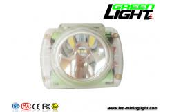 China IP68 Rechargeable Cordless Miner Cap Lamp 0.96W 15000lux supplier