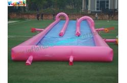 China 400m Three Lane Splash Outdoor Inflatable Water Slides  for Crazy Custom supplier