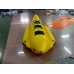 Yellow And Black Inflatable Small Banana Boat For 3 People , Inflatable Water Games for sale