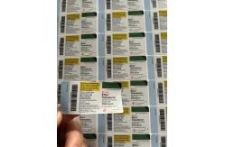China Test E 10ml Viall Adhesive Bottle Labels With The  Customized Brand supplier