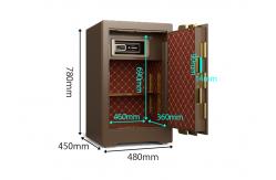 China Solid Steel Commercial Safe Box Semiconductor Fingerprint Biometric Zinc Alloy Handle supplier