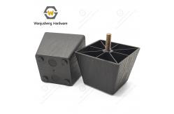 China Wood Grain Plastic Sofa Legs Black Sofa Foot Pads Thickened Plastic Feet supplier