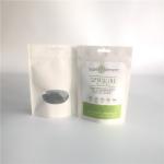 Resealable Customized Paper Bags Stand Up Pouches Gravure Printing With Clear Window for sale