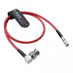 Alvin's Cables Micro BNC to BNC Cable 12G-SDI High Speed 4K UHD Video Coaxial Cable, Right Angle BNC 75 Ohm Ultra-Slim for Blackmagic Video Assist 5 Monitor,Red 50CM|19.7inches for sale