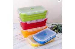 China Silica Gel Folding Multi Compartment Lunch Box Microwavable Bento Box Set 4 Pieces supplier