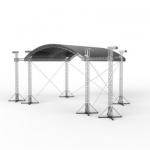 Aluminum stage arch lighting truss display black or customized aluminum Alloy 6082-T6/6061-T6 for sale