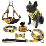 Dogs Polyester Custom Sublimation Blank Personalized Pet Collar and Leash Harness Set Custom Logo Summer Dog Harness Designs for sale