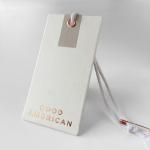 Paperboard Offset Personalized Hang Tags Garment Clothing Cardboard Deboss for sale