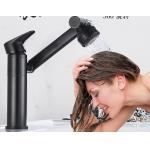 Swivel Rotate Black Mechanical Crane 360Degree Wash Basin Faucet for sale