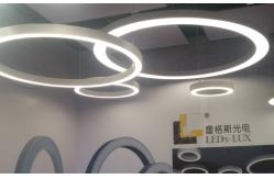 China 2700K-3500K Hanging Circle Led Light 27994lm Linear Suspension Lighting supplier
