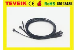 China Flexible soft EEG electrode cable with silver chloride plated copper ,emg electrodes supplier