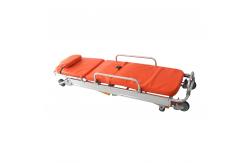 China Emergency Medical Loading Folding Ambulance Stretcher With Aluminum Alloy Railing supplier