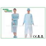 Blue Disposable use CPE Protective Gown/Medicla use CPE gown with Thumb cuffs for medical environment for sale