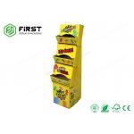 Custom Recyclable Glossy Printed Paper Cardboard Floor Display Shelf For Promotion