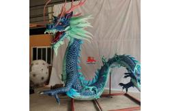 China Alive Sound Realistic Animatronic Animals Chinese Mythical Creatures Green Dragon supplier