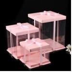 Biodegradable Plastic Sheet Cake Gift Folding PET Plastic Packaging Box