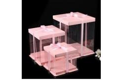 China Biodegradable Plastic Sheet Cake Gift Folding PET Plastic Packaging Box supplier