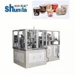 Beverage Container Forming Paper Tea Cup Making Machine With Ultrasonic And Hot Air Sealing for sale