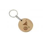 Souvenir Gift Cute Metal Keychain Logo Plain Wooden Keychain Epoxy Doming for sale
