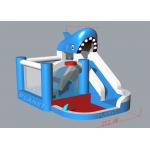 2.72x3.58x2.85mH Inflatable Bounce House Water Slide Shark Shape for sale