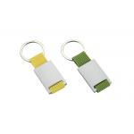 Bright Canvas Retractable Key Chain Metal Logo Zinc Alloy Green Yellow for sale