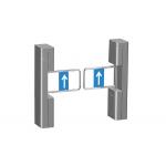 40person/min 100W SS304 Access Control Swing Gate