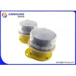 OB Solar Powered LED Aviation Obstruction Light With Photocell PC Material
