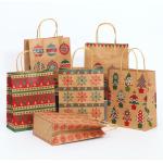 300GSM Kraft Paper Carrying Shopping Bags Gravure Printing With Handles for sale