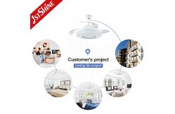China Retractable 42 Inch Bladeless LED Ceiling Fan Indoor Remote Control supplier
