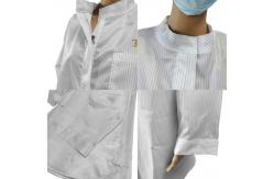 China Round Sleeve Pullover Cleanroom Smock Apparels With Reliable Static Dissipation supplier
