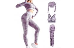 China Long Sleeve Women Gym Leggings Plaid Pattern Womens 2 Piece Yoga Set supplier