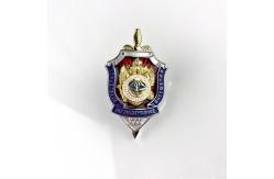 China 2 Tone Plating Soft Enamel Lapel Pin Gold And Silver Finish supplier