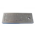 Desktop Metal Ruggedized Keyboard Waterproof Industrial Kiosk With Trackball for sale