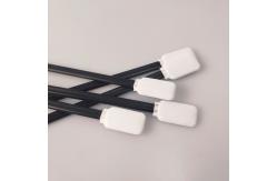 China 6 Inch Square Head Black PP Stick Polyester Swabs Surface Cleaning supplier