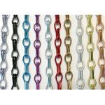 Colors 1.5mm Decorative Wire Mesh Aluminium Chain Strip Curtain 0.8kg for sale