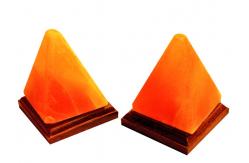 China OEM Carved Himalayan Salt Lamp With Solid Wooden Base supplier