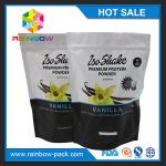 matte finish aluminum foil Stand up resealable nutrition supplements protein powder packaging for sale