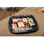 Square Sushi Blister Take Out Meal Box Disposable Plastic Packing With Printing For Party for sale