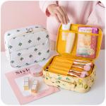 Zipper Velcro Closure Cute Cartoon Polyester Makeup Organizer Bag for sale