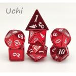 Neat Sharp Edges Metal RPG Dice 7 Piece Set Polyhedron Hand Poured for sale