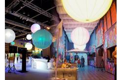 China Dimmable Inflatable Moon Balloon Light 400W Hanging Decorative Lighting 3200k supplier